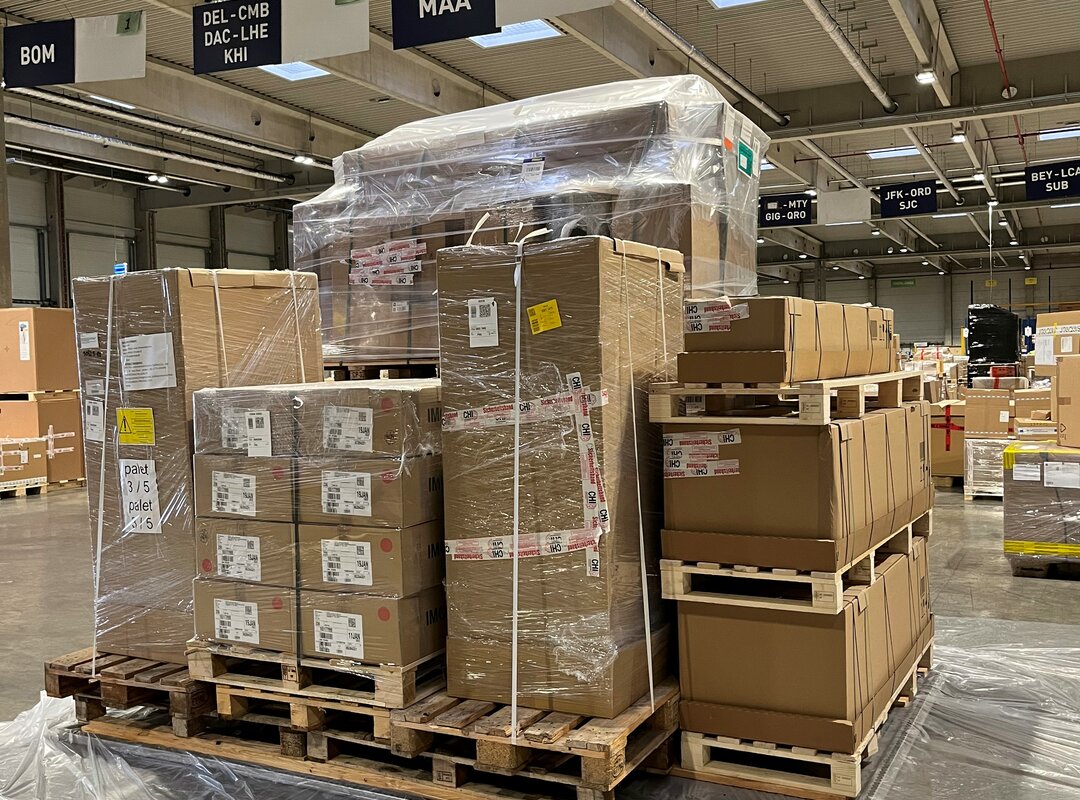 Eine Sorgfältig gestapelte Palette