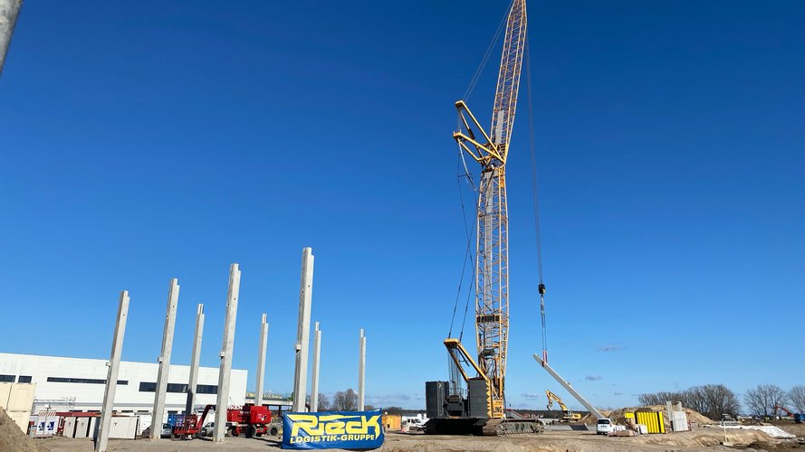 The construction site from further away.