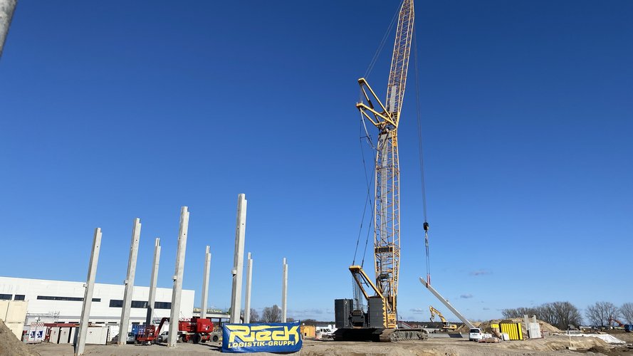 The construction site from further away.