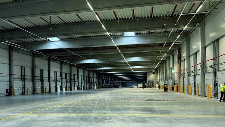 The Rieck logistics building from the inside.