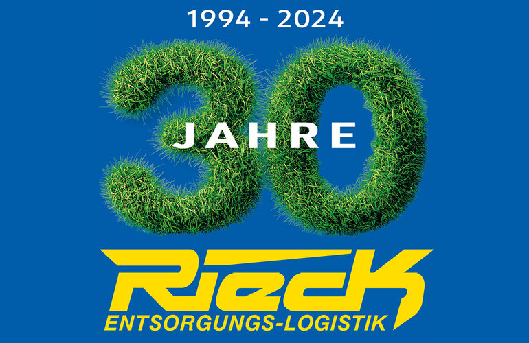 Das Logo für 30 Jahre Rieck.